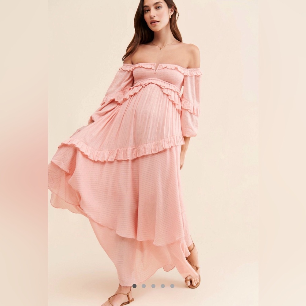 Spell Coral Clementine Mermaid Asymmetrical Maxi Dress